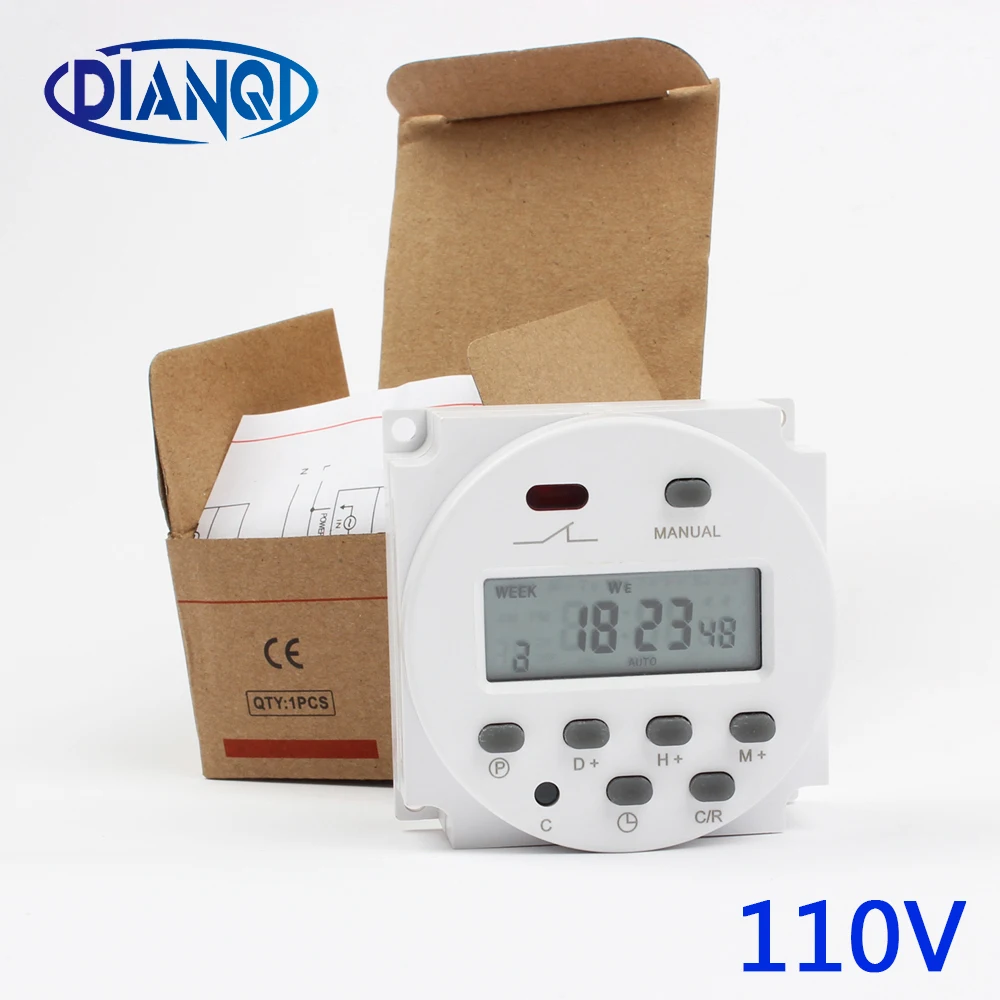 

Stable Quality CN101A AC 110V 120V Digital LCD Power Timer Programmable Time Switch Relay 8A TO 16A CN101 TIMER weekly Time