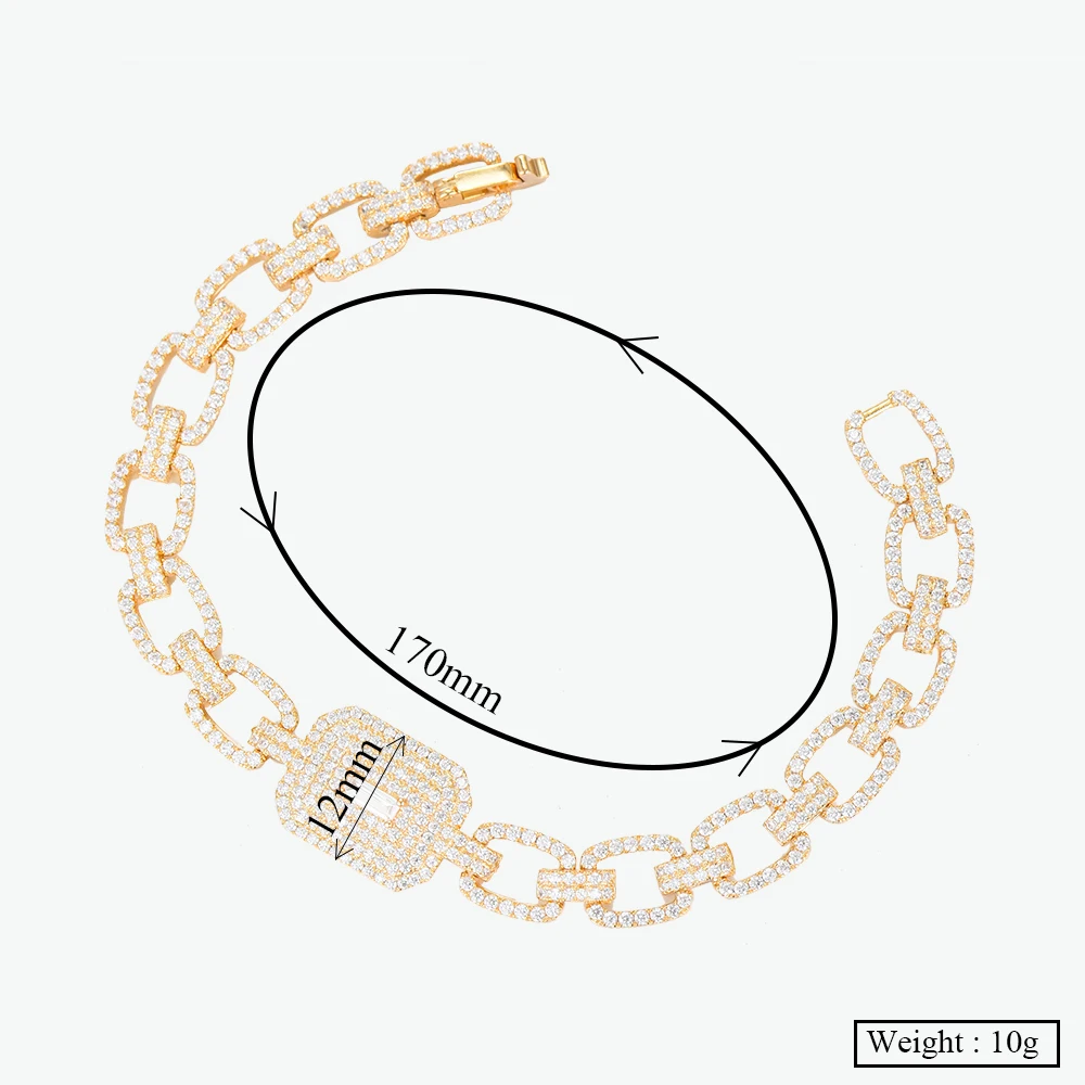 Cena GODKI luksusowe plac Link Chain bransoletki bransoletki Cubic cyrkon CZ w stylu Vintage czeski mankietów bransoletki dla kobiet Femme moda biżuteria