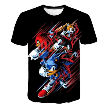 Kids 3D Cartoon Sonic Game Print T-shirts Costume Boys T Shirt Girls Summer T-shirt Clothing Children Tee Tops Clothes 1