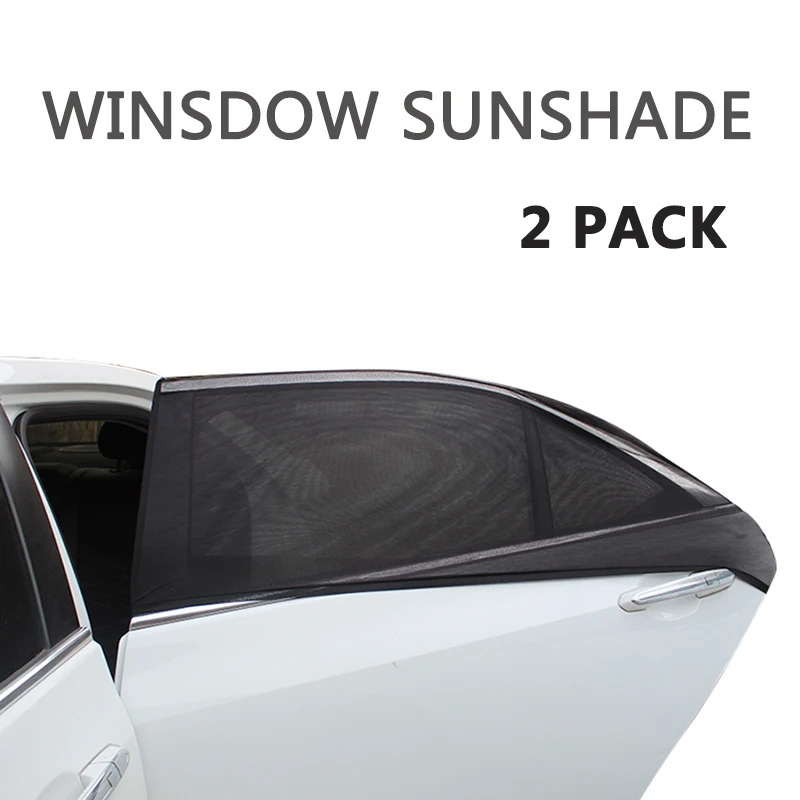 2 Pack Universal Auto Car Window Cover Sunshade Curtain Window UV