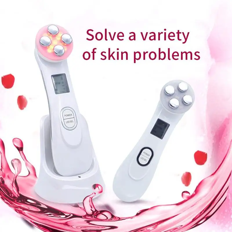 

5in1 RF&EMS Radio Mesotherapy Electroporation Face Beauty Pen Radio Frequency LED Photon Face Skin Rejuvenation Remover Wrinkle