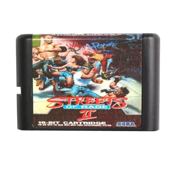 

Sega MD game card - Streets Of Rage II for 16 bit Sega MD game Cartridge Megadrive Genesis system