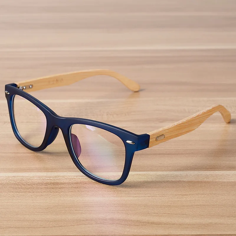 Korean Glasses Frame Clear Lens Optical Frames Fake Eyeglasses Wooden