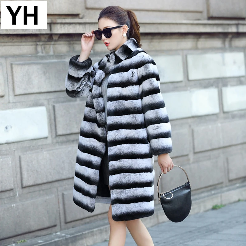 

2019 Quality Real Rex Rabbit Fur Coat Warm Soft Long Style Women 100% Genuine Rex Rabbit Fur Jacket Real Rex Rabbit Fur Overcoat