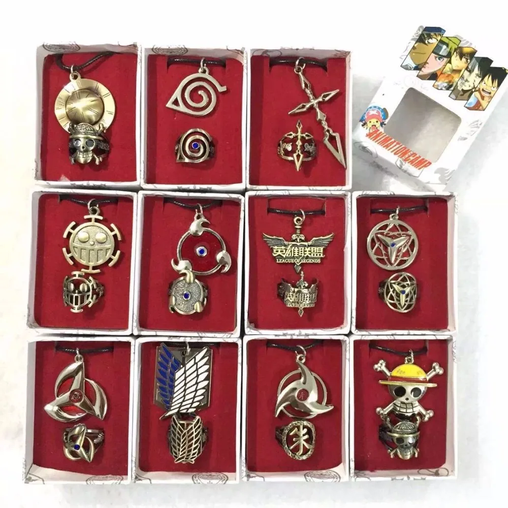 Одна штука Наруто Fate stay night Attack on Titan Kuroshitsuji GINTAMA hero alliance модная модель кольца с