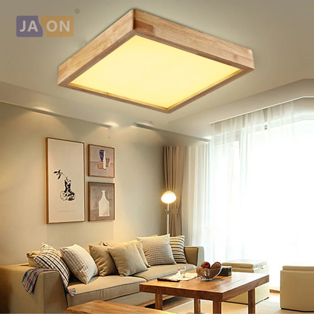 Us 67 15 15 Off Led Nordic Wood Iron Acryl Square 9cm Thin Led Lamp Led Light Ceiling Lights Led Ceiling Light Ceiling Lamp For Bedroom In Ceiling