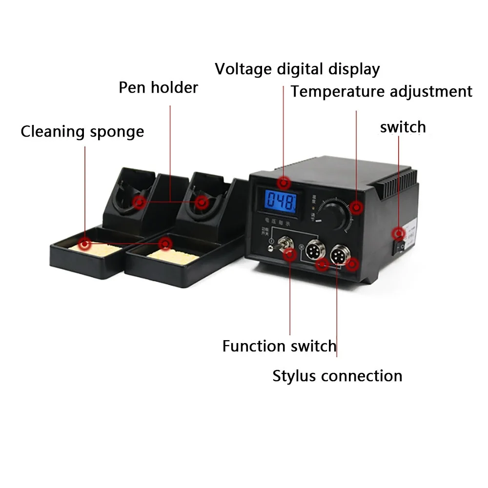 60W 110V Digital Pyrography Machine Wood Burning Pen Adjustable Temperature Woodworking Crafts Brush Machine Craft Tool Kits