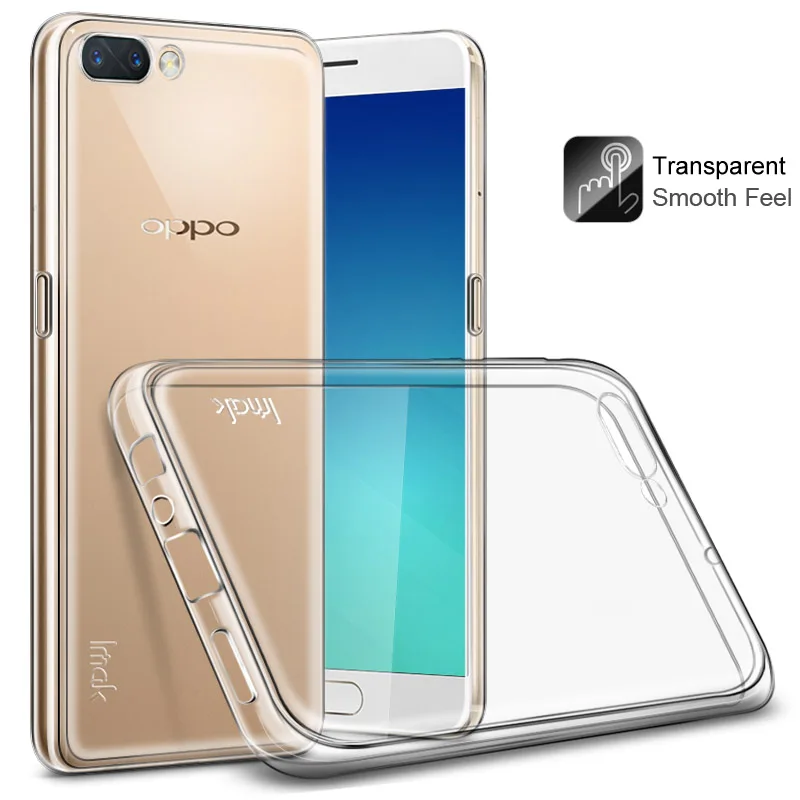 IMAK шелковистый чехол для телефона из ТПУ с защитой от царапин Oppo R11-прозрачный |