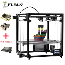 Flsun 3D Printer Dual Extruder Version Large Printing Size 260*260*350mm Auto Leveling Heated Bed Touch Screen Wifi Moduel