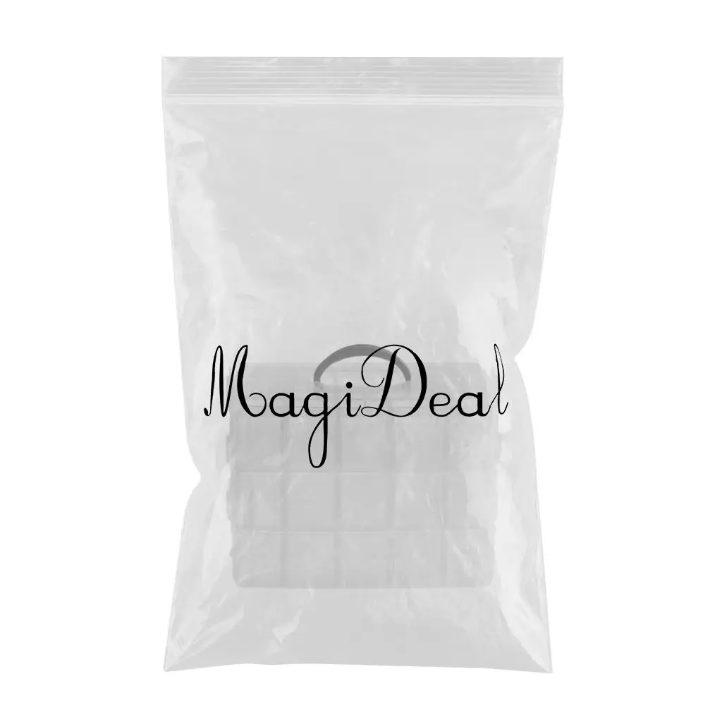 MagiDeal 3 Layer Stackable Clear Plastic Jewelry Bead Box Organizer Toy Storage Case Container with Adjustable Dividers 30 Grids