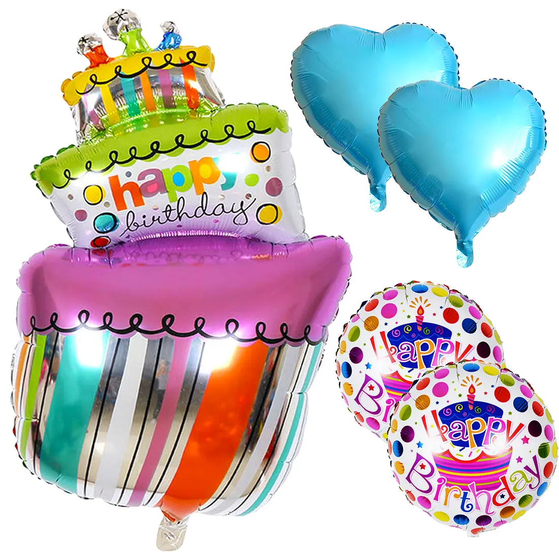5pcs Birthday cake foil balloons helium balloon inflatable happy
