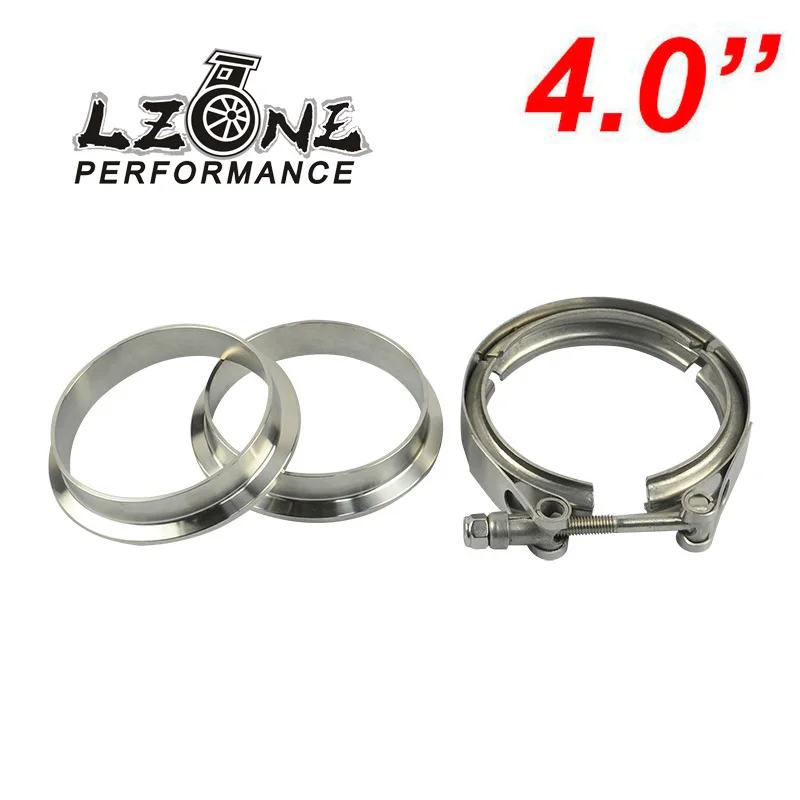 

LZONE - 4" V Band clamp flange Kit (SUS304 Clamp+SUS304 Flange) For turbo exhaust downpipe JR-VCN4+VFN4