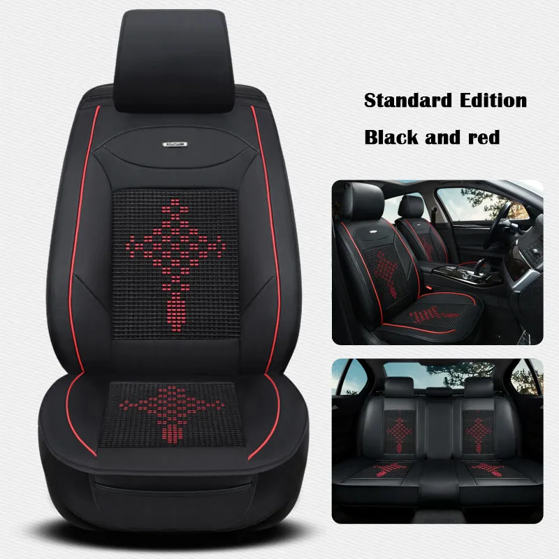 

HLFNTF set Ice silk and leather seat cover for BYD F0 F3 F6 SURUI SIRUI G3 G5 G6 G3R F3R L3 S6 S7 E2 car-styling car accessories