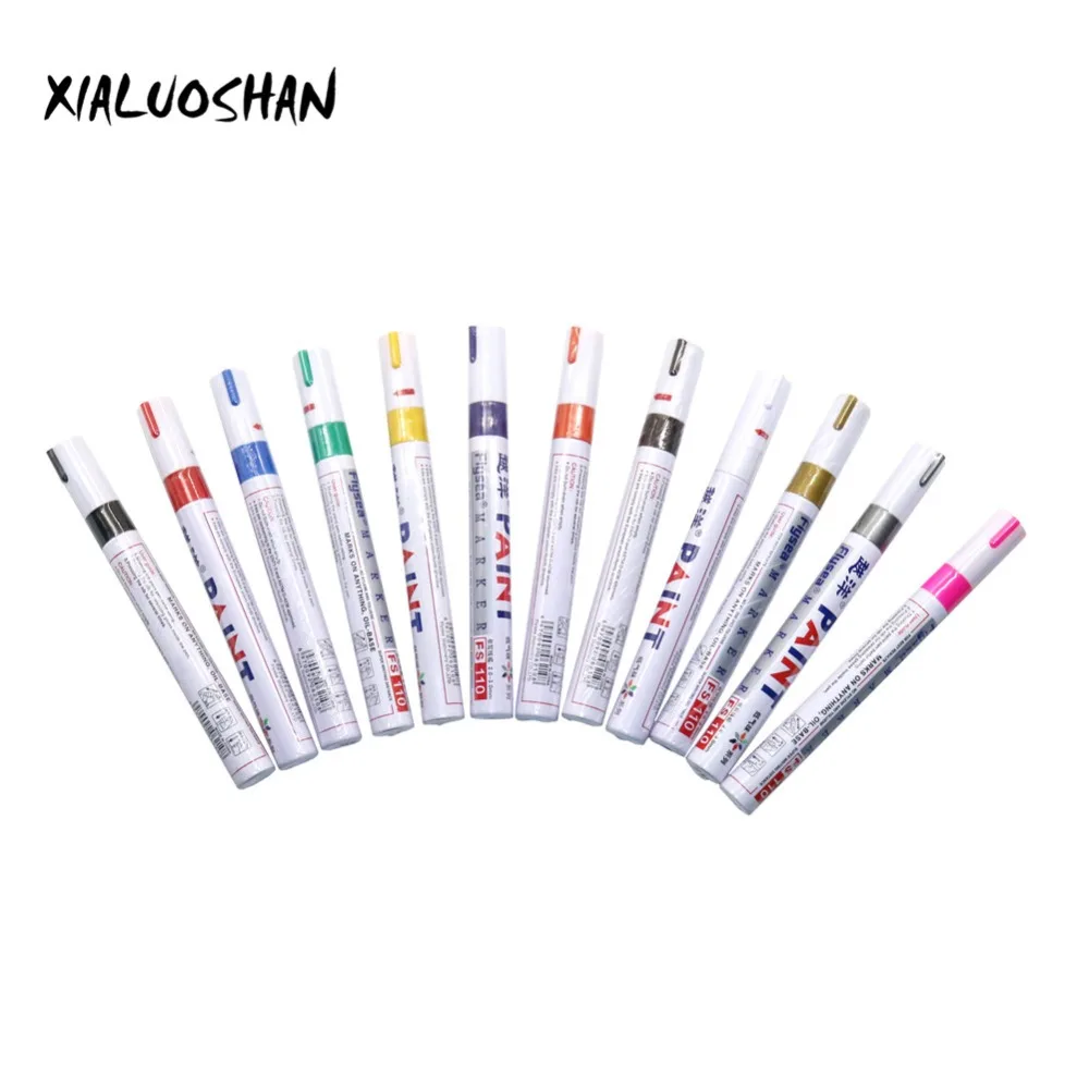 1 шт цветной знак водонепроницаемый знак краска для шин ручка металлическая Перманентная масляная граффити ручка маркер с перманентной краской ручка