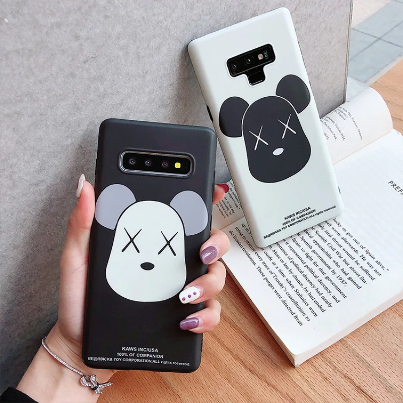 

LoliHippo Cartoon Bear Phone Case for Samsung S 8 9 10 S8 S9 S10 Plus Note 8 Note 9 TPU CellPhone Back Cover for Samsung Galaxy