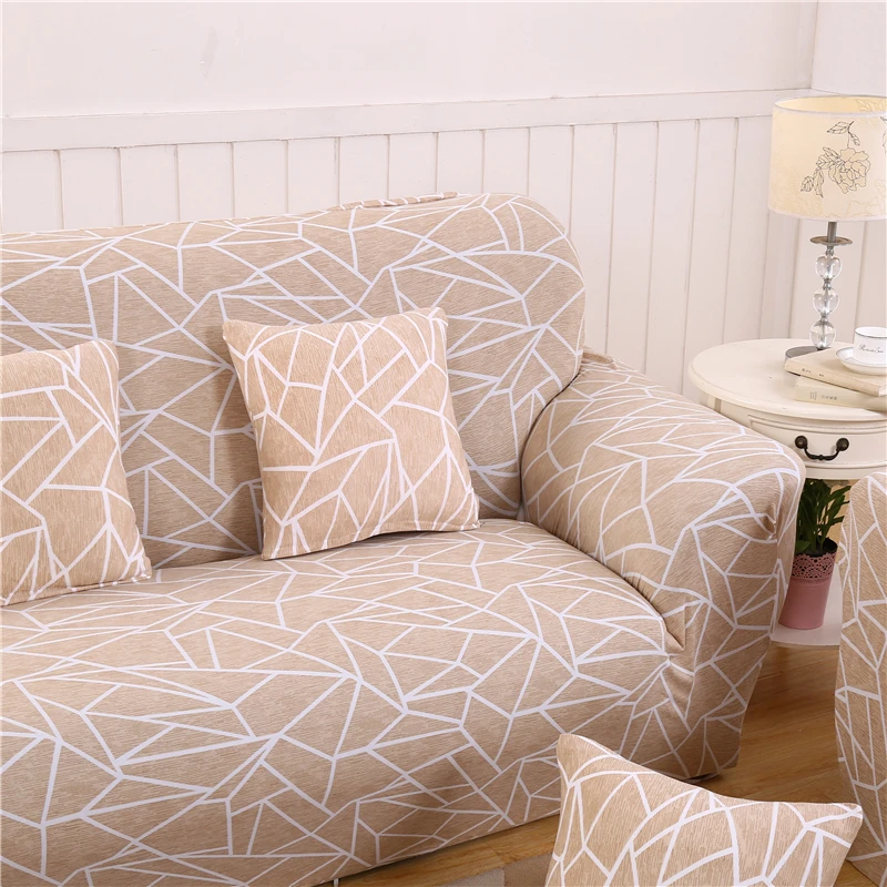 Геометрическая полоса печать спандекс эластичные Чехлы для дивана защитный чехол стрейч все включено чехол для дивана для гостиной