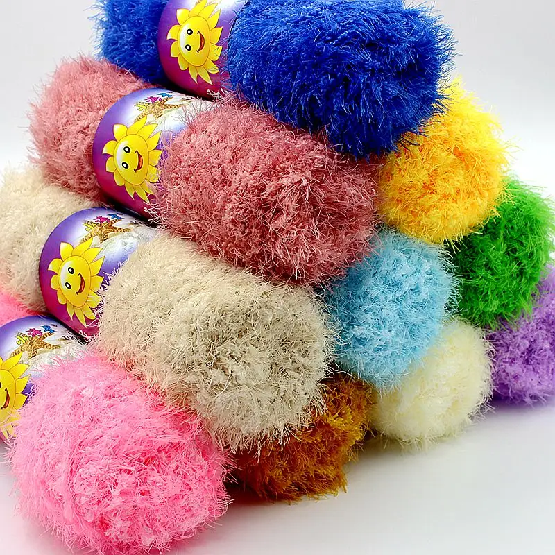 Buy 600g(100g*6psc)Wholesale Chicken Feather Yarn