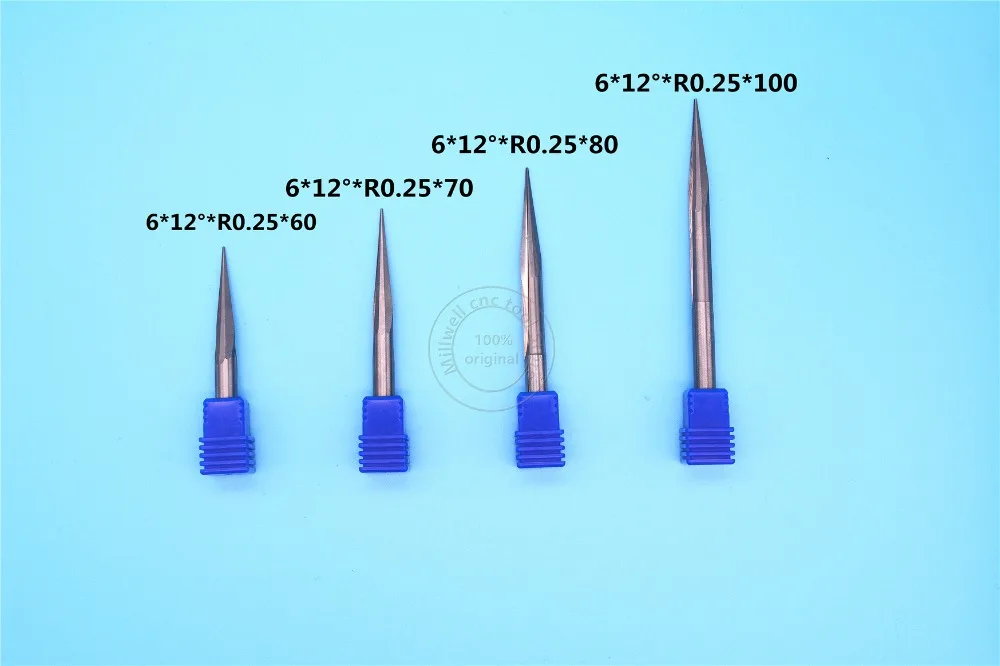 6 мм shank-1PCS, ЧПУ карбида вольфрама Концевая фреза, деревообрабатывающие вставки фрезы, конические сферические концевые фрезы, глубокий рельеф, pvcMDF