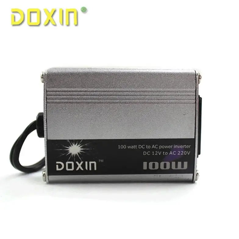 2014 DOXIN 100 W бытовой автомобильный преобразователь питания DC 12 V в AC 220 адаптер