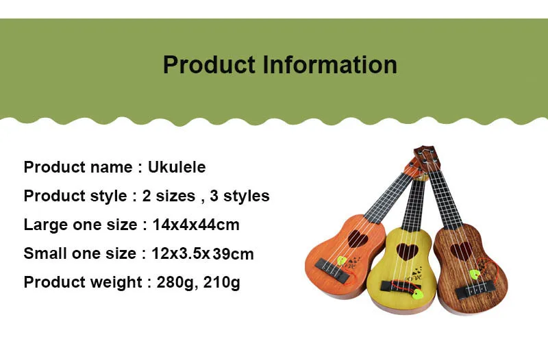 39/44 см миниатюрная гитара укулеле музыкальный инструмент для гитары Монтессори игрушки для детей креативные школьные играть в игры образования Рождественский подарок