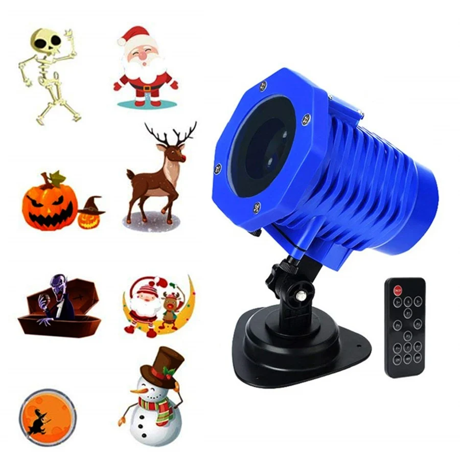 

Thrisdar 2018 New Animation Christmas Laser Projector Light 8 Pattern Outdoor Garden Laser Projector Spotlight Disco Stage Light