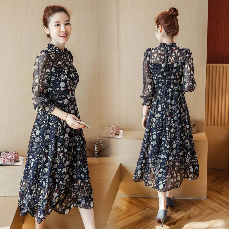 Maternity dresses 2018 Spring and summer New Korean Fashion Chiffon