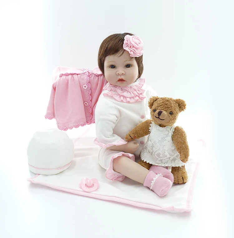 NPK 20 дюймов Reborn Baby Dolls DIY игрушки силиконовые реалистичные детские куклы с полным