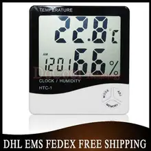 DHL 500 шт Горячая ЖК цифровой термометр измеритель температуры и влажности HTC-1