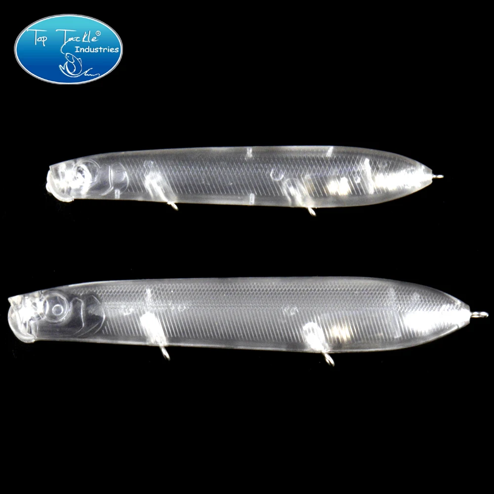 

2pieces/lot Bass Fishing Unpainted DIY Topwater Thunder dog Floating Pencil Hard Bait Fishing Lure 125mm 21g 105mm 13.5g