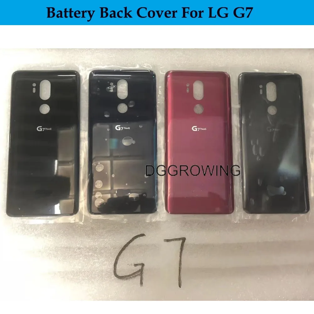 

VDG 4 colors 1PCS/Lot Mobile Phone Battery Cover Rear Housing Back Case With Adhesive For LG G7 ThinQ G7+ G710 G710EM Free Shipp