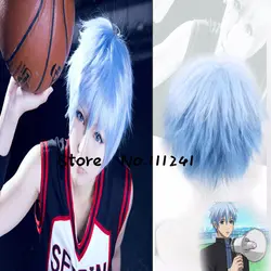 Новые Модные Баскетбол куроко Tetsuya 32 см Короткие Ice Blue Синтетический Аниме Косплэй + парик Кепки