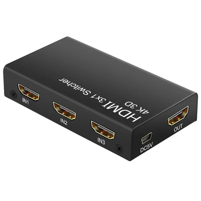 Esynic 3 Порты и разъёмы HDMI, переключатель HDMI концентратор 3 в 1 с ИК-пульт дистанционного управления Поддержка 4 K 3D HDMI переключатель для Blu-Ray DVD PS3 проектор для ноутбука