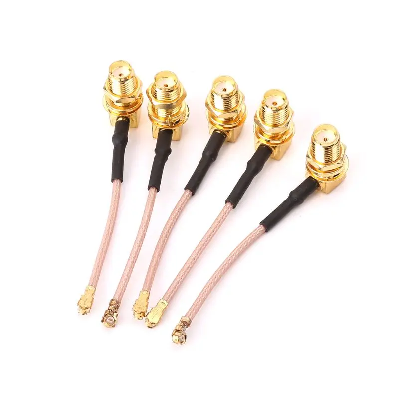 

5pcs SMA Female Right Angle To Ufl/IPX/IPEX RF Coaxial Adapter RG178 Pigtail Cable 5cm