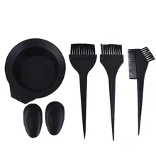 

Professional Black Plastic Salon brush hair set Color Dye Bowl Combo Brush Set Hairdressing Tint Tools