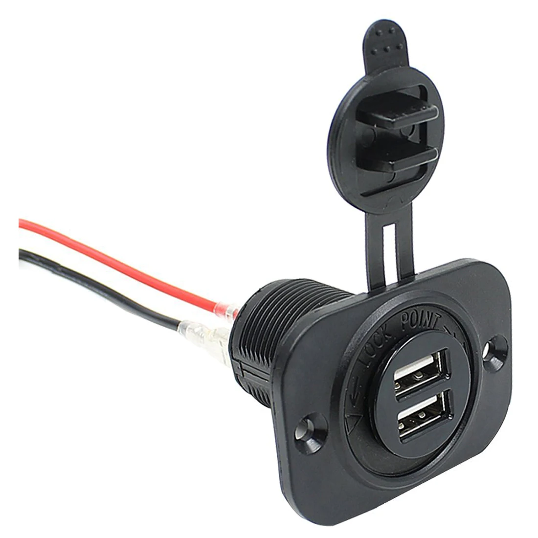 Car cigarette lighter Socket Dual USB adapter 12V plug for mobile phone GPS Tabletin USB Hubs