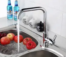 Латунь медь вытащить спрей кран кухни смеситель, Вытащить распылитель кухня кран никель сатинировки матовый латуни материал XKX5008