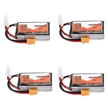 

4PCS ZOP Power 11.1V 1500mAh 40C 3S Lipo Battery XT60 Plug for RC FPV Racing Drone Airplane Qaudcopter
