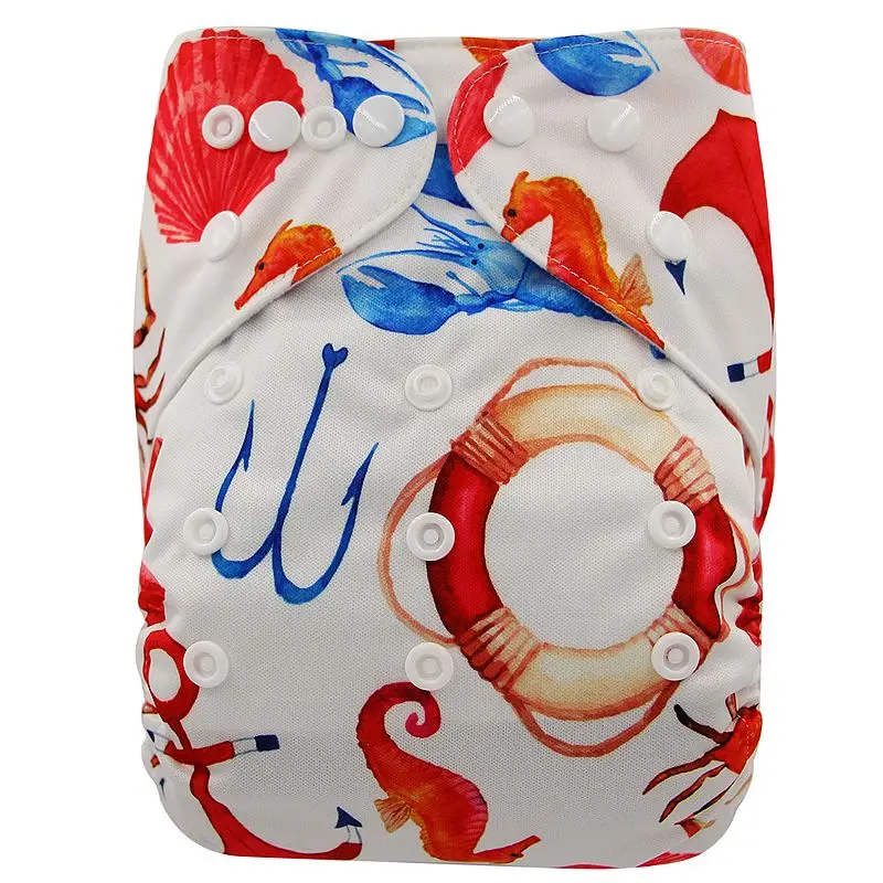 Ohbabyka детские подгузники Фламинго детские трусики карман тканевый подгузник многоразовый пеленки крышка размеры моющиеся пеленки для новорожденных - Цвет: OB182