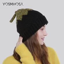 Зимние мужские вязаные шапочки шерстяные теплые вязаные шапки для женщин бини Skullies капот дамские шапочки Skullies шапка капот унисекс WH736