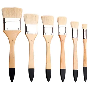 

Birch Wool Brush Watercolor Pen Gouache Oil Painting Acrylic Brush Board Wall Painting Brush High Quality