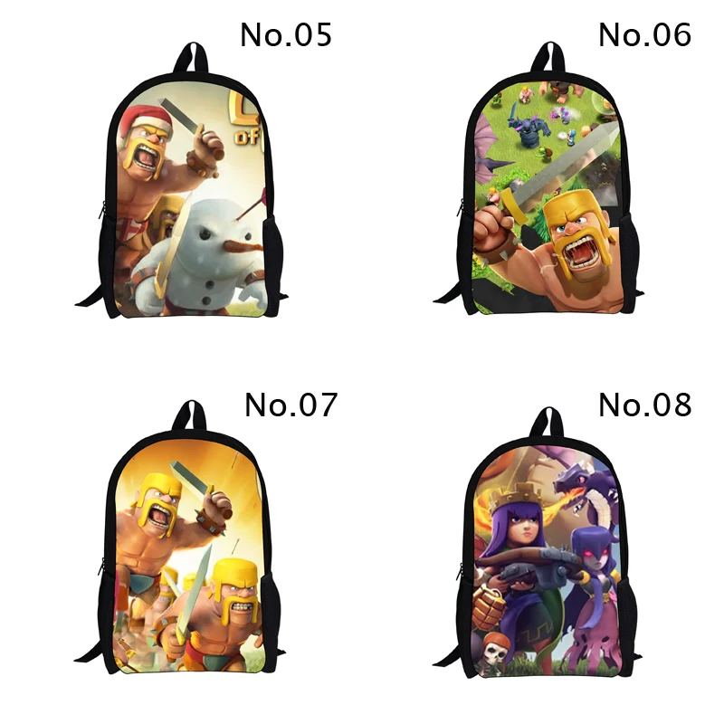 Clash de clanes mochilas bolsas escuela niños mochilas mochilas de 3D personalizada bookbag para adolescente mochilas infantil bichinhos - AliExpress Maletas