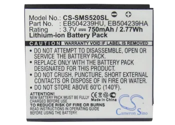 

Cameron Sino 750mAh Battery EB504239HA, EB504239HABSTD, EB504239HU for Samsung GT-S5200, GT-S5200C, S5200, SGH-A187