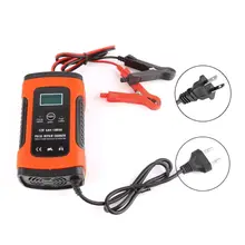 New 1 Pc Auto Car Intelligent Battery Charger DC 12V 5A Pulse Repair Truck Storage EU/ US Plug With LCD Display High Quality