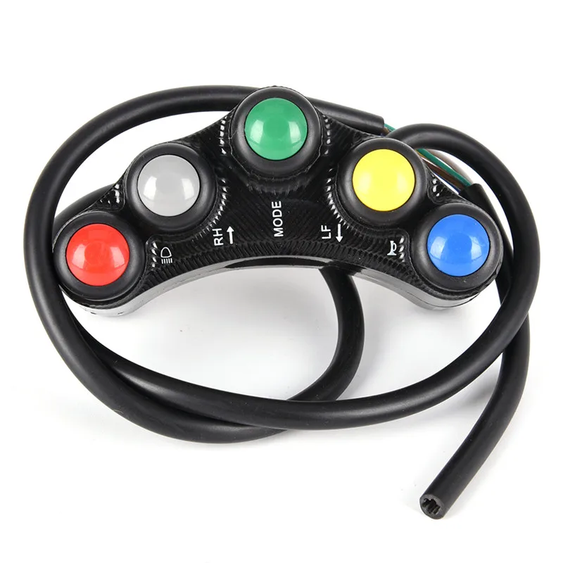 

Universal Motorcycle Switches 7/8" Handlebar Mount Headlight Turn Signal Fog Lights Horn ON OFF Start Kill Switch 10cmx5cm