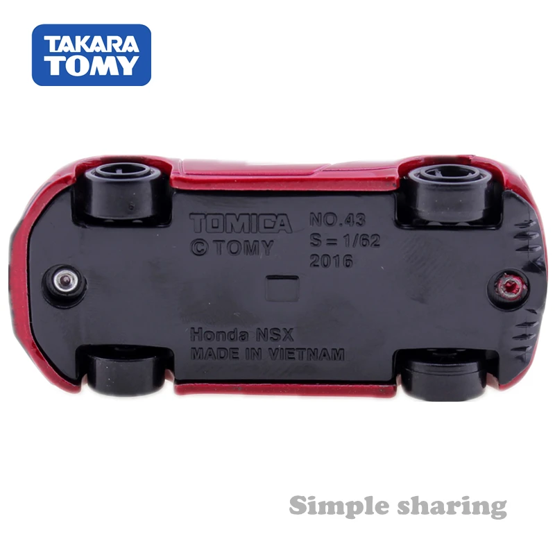 Takara Tomy Tomica No.43 Honda NSX Car 1:62 миниатюрные литые детские игрушки набор моделей