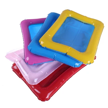 

32x25cm/45x32cm Mars Space Inflatable PVC Sand Tray With Plastic Mobile Table Indoor Magic Play Sand Children Toys Random Color