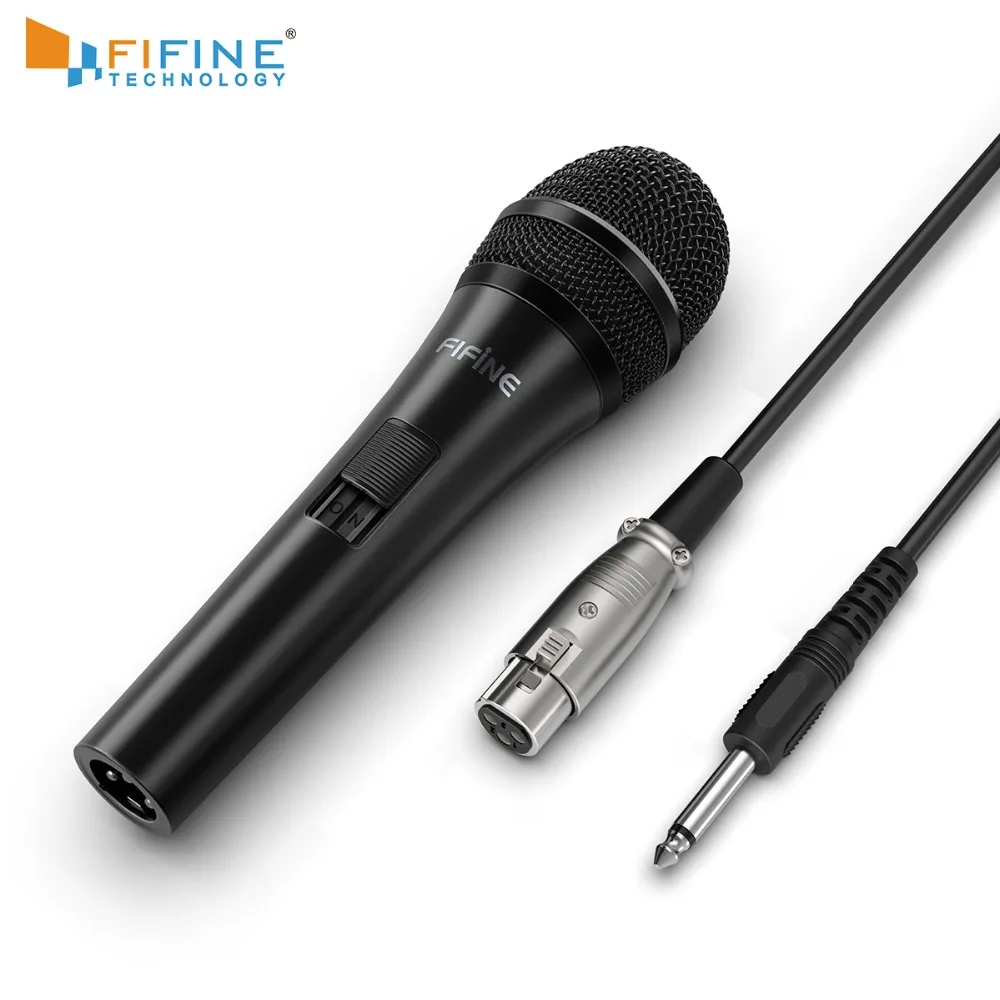 FIFINE K6 Dynamic Handheld Microphone Plug & Play on Speaker for Karao