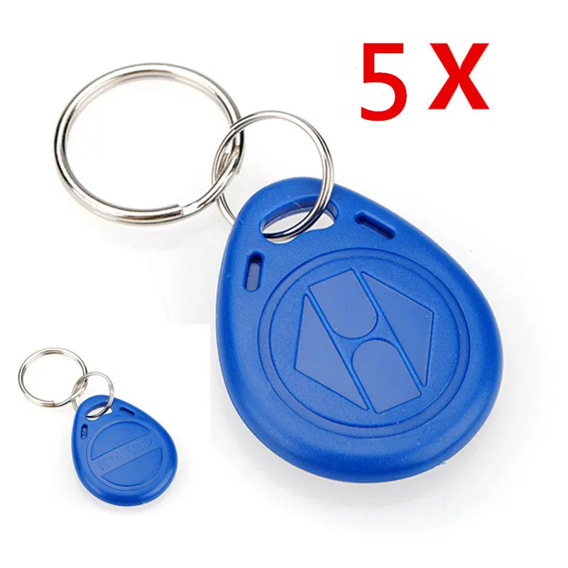 

New ID Token Tag Key Arrival 5pcs 125kHz RFID Proximity ID Token Tag Key Keyfobs Keychain Chain Plastic For Access System