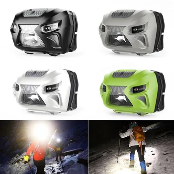 

LED Sensor Headlamp USB Rechargeable Headlight Waterproof Head Light for Camping Cycling Fishing @8 WWO66