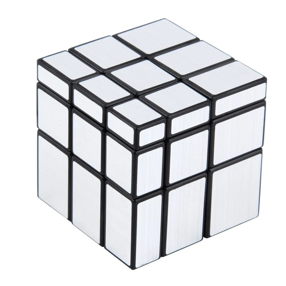 3x3x3 магический зеркальный куб professional Gold & Silver Magic Cast Coated Puzzle speed Cube обучающие игрушки для детей магический куб